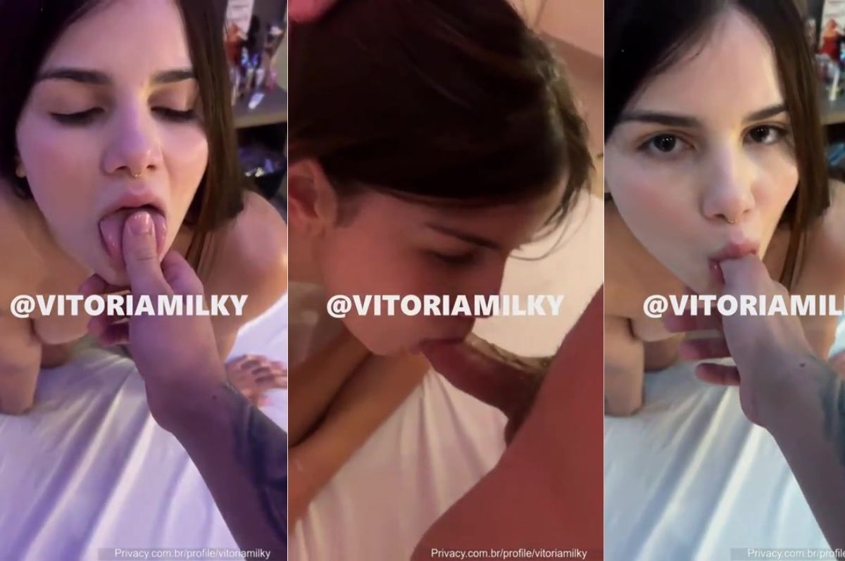 Vitoria Milky transando gostoso sem camisinha de quatro