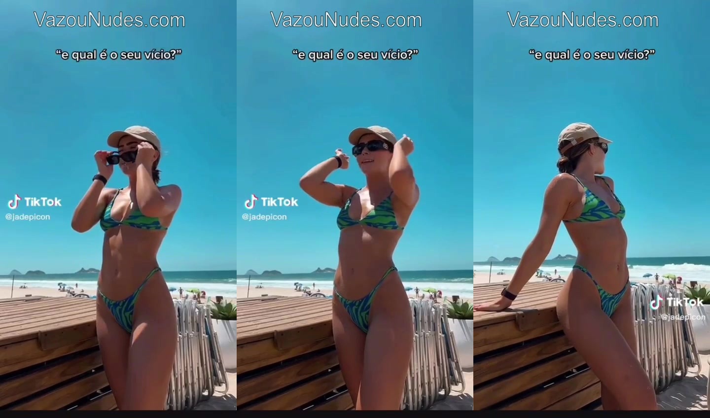 Jade Picon na praia